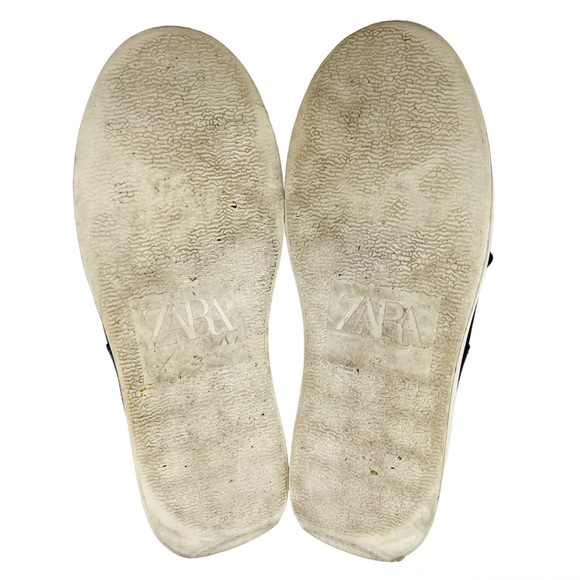 Zara Leather Platform Lace Up Sneakers Women’s 42 Shoes Black - Picture 10 of 11